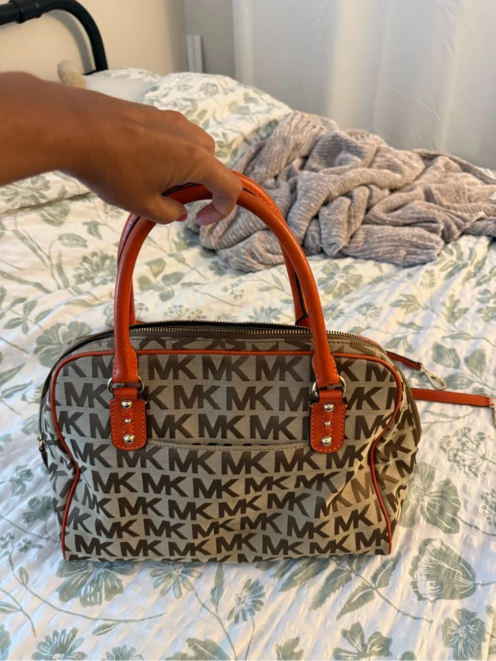 Michael Kors Brown and orange satchel